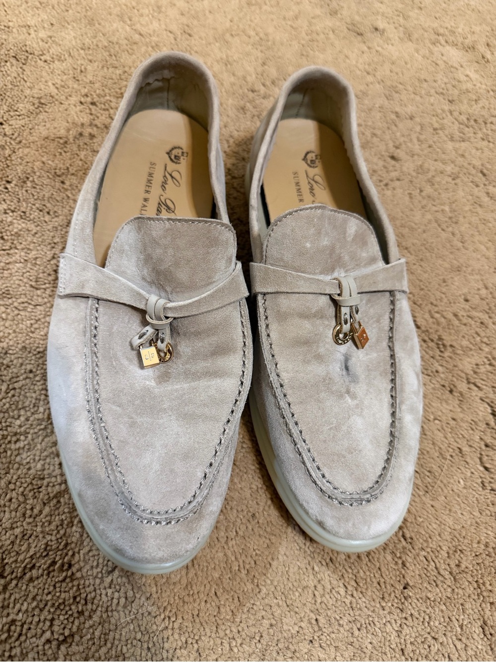 Loro Piana Summer Charms Walk suede loafers It38 - Picture 3 of 11
